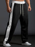 Men's Full Size Drawstring Contrast Wide Leg Pants Plus Size - Odaingerous